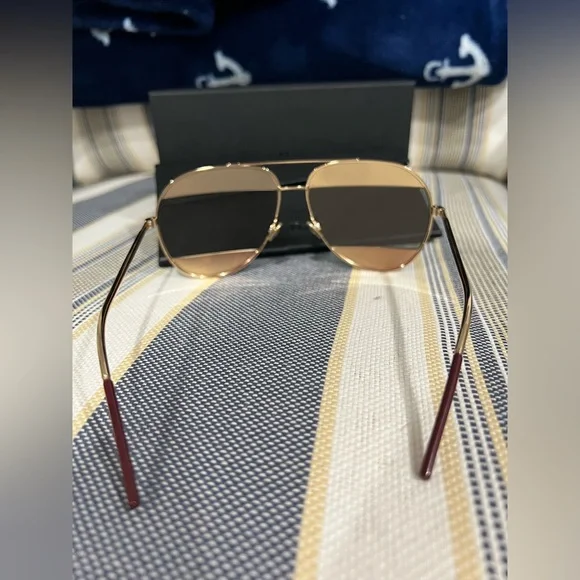 Dior Split Aviator Rose Gold Sunglasses - Picture 4 of 11